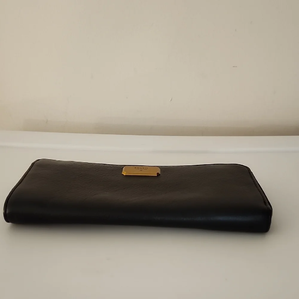 Fossil Expandable Leather Crossbody w/Free Fossil Wallet